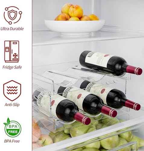 EZ COZY Wine Rack, 4 Tier Water Bottle Organizer for Cabinet