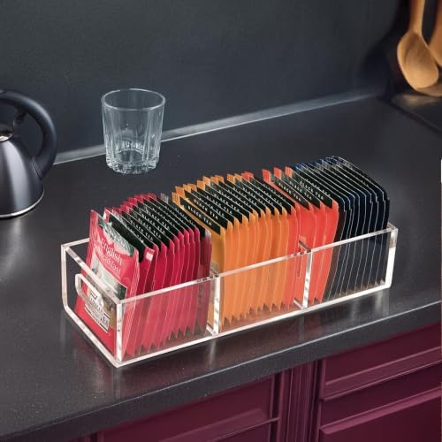 FUCDTEFC Tea Bag Organizer, Small Clear Tea Bag Holder for Drawer