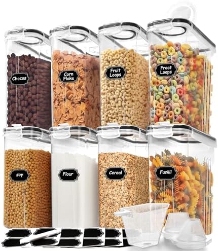 8PCS Large Cereal Storage Containers, 4L/135.2 oz