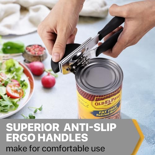 UHIYEE Heavy Duty Hand Can Opener with Comfortable Grip for Seniors