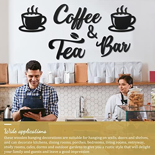 Queekay 7 Pieces Coffee Bar Sign Wall Decor for Kitchen Office