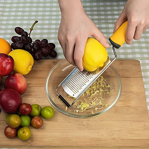Pro Zester Grater, Lemon Parmesan Zester, Chocolate, With Razor-Sharp