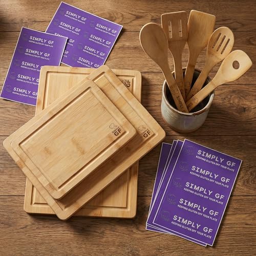 8-Piece Bamboo Cutting Board & Utensil Set with 29-Piece Gluten-Free