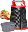 Ourokhome Cheese Grater with Handle, Red and Black