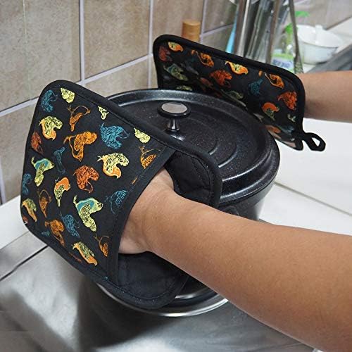 Pot Holders Set of 2 Heat Resistant 480 ℉Non Slip Clear Silicone Printed - Image 6