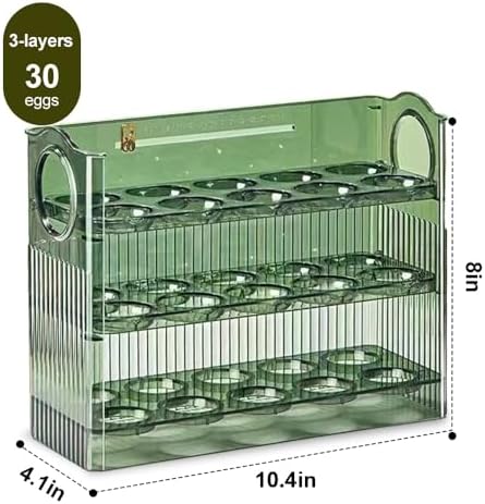 Koja 30-Egg Flip-Up Fridge Organizer, 3-Layer BPA-Free
