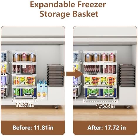 Freezer Organizer Bins, 4-Pack for Deep Freezers