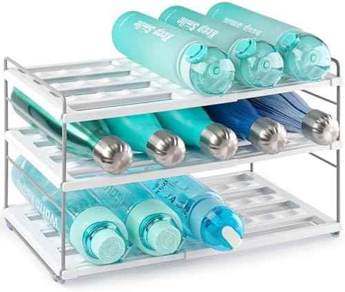 Cirhy 3-Tier Expandable Water Bottle Organizer Holder for 12-40oz