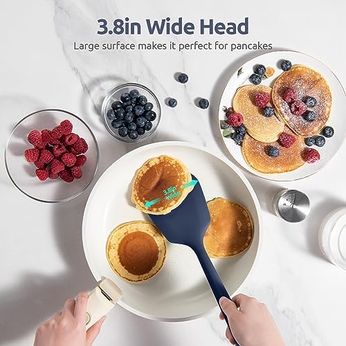 U-Taste Silicone Turner Spatula Set, 2-Piece, Midnight Blue