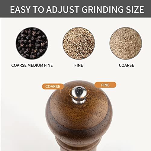 XWXO Wood Salt and Pepper Grinder Set, 10 Inch