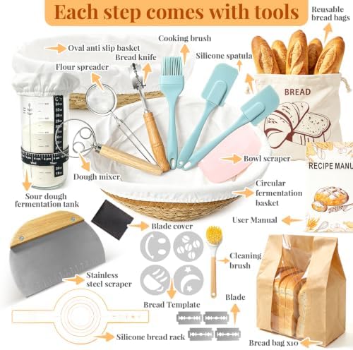 Sourdough Bread Baking Kit with Proofing Basket