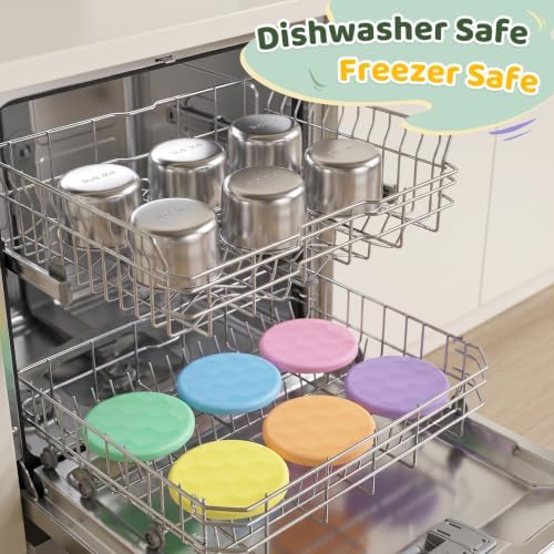 8oz Stainless Steel Snack Containers, 6Pack kids lunch accessories