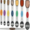 Magnetic Measuring Spoons Set 8 Dual Sided Stainless Steel Measuring