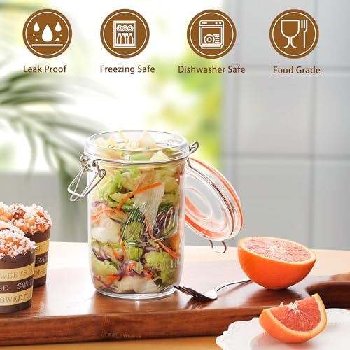 24oz Wide Mouth Mason Jars, 6 Pack