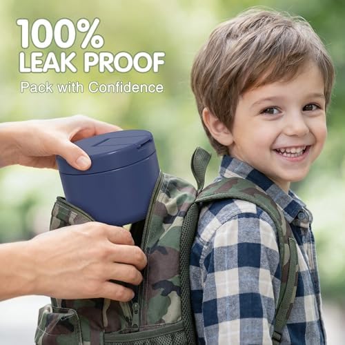 LOHASOK Kids Insulated Thermo for Hot Food Soup, 12oz,Blue
