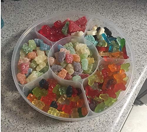 2 Pack - Candy and Nut Serving Container, Appetizer Tray with Lid, 6