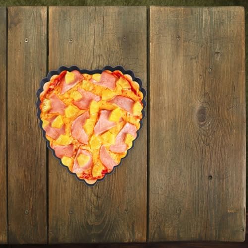 Luxshiny Carbon Steel, Tart Pan Nonstick Heart Shaped 6pcs Set