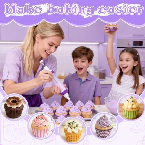 JAYVAR Dessert Decorating Syringe Set, Icing Dispenser Tool