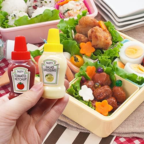 Niurewan 8 Pcs Mini Ketchup Bottles,25ml Condiment Squeeze