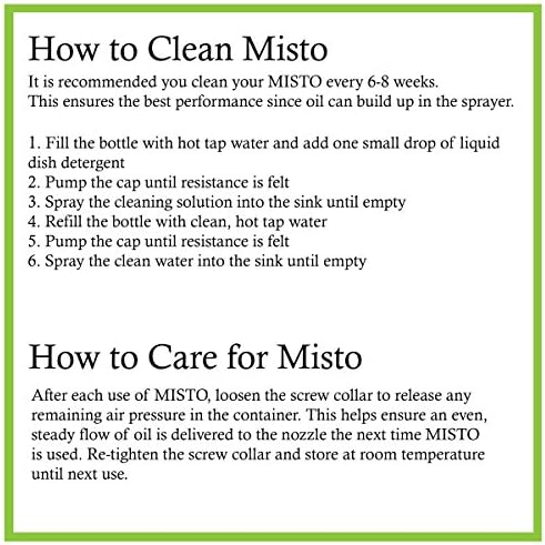 Misto Oil Sprayer, Frosted Glass, 7.75 Inch