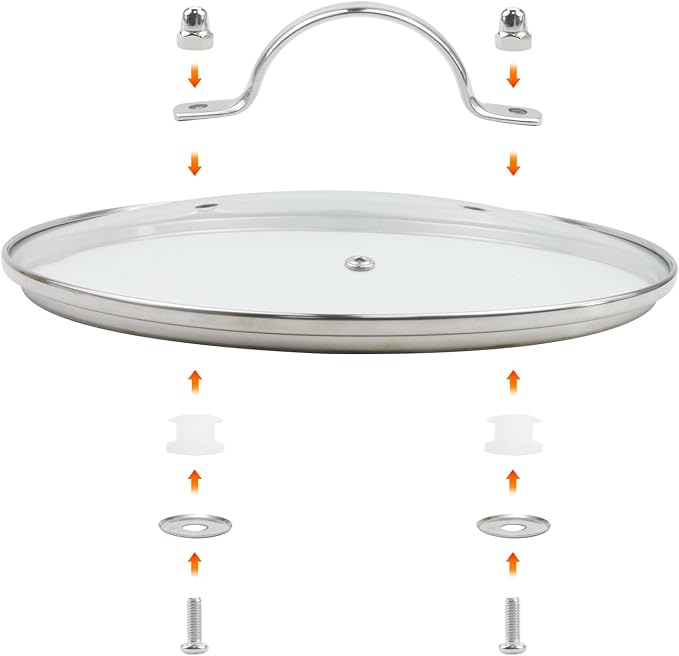 Antrader Tempered Glass Lid, 10.5Inch Cookware Glass Replacement Lid - Image 7