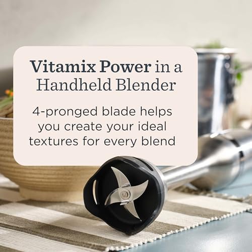 Vitamix 5-Speed Immersion Blender 3-Piece Bundle, Stainless