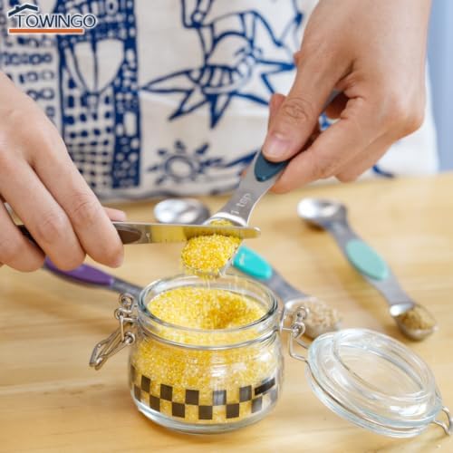 Magnetic Stainless Steel Measuring Spoons Set for Kitchen Cooking