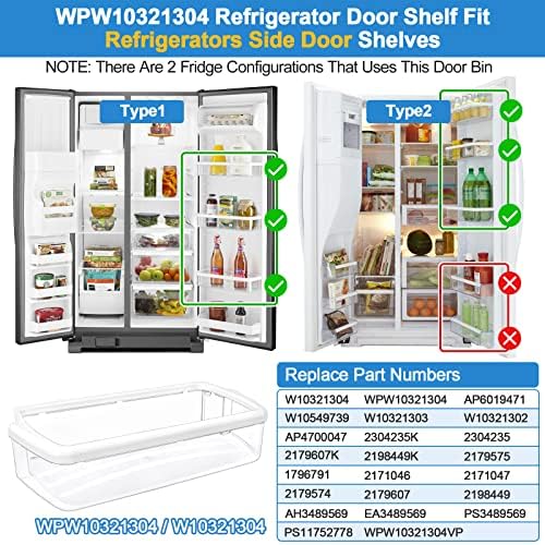 WPW10321304 Refrigerator Door Bin for Whirlpool Refrigerator Door