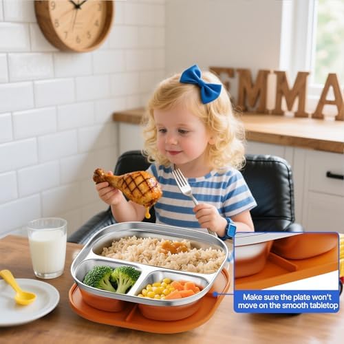 Set of 5 Stainless Steel Snack Containers with Silicone Lids,Stainless