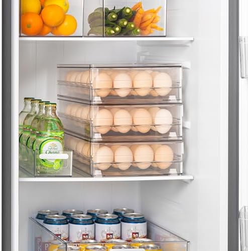 vacane 24-Egg Drawer for Fridge, Clear