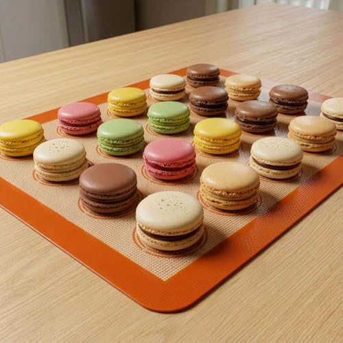 Mrs. Anderson’s Baking Macaron Mat, Oven Safe Silicone Reusable Baking