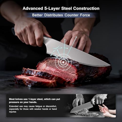 16 PCS Japanese Kitchen Knife Set with Block