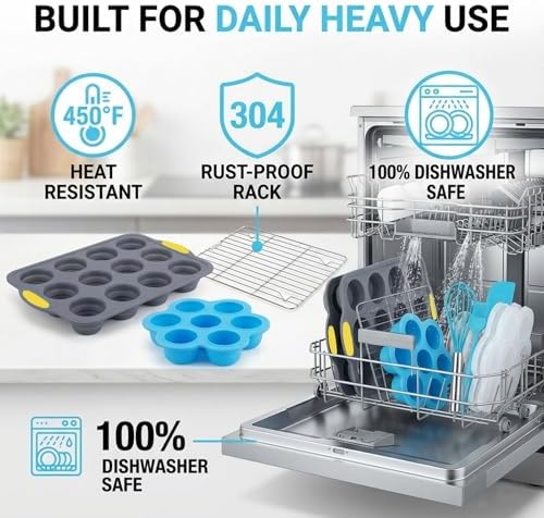 Air Fryer Egg Bites & Collapsible Silicone Muffin Pan Set