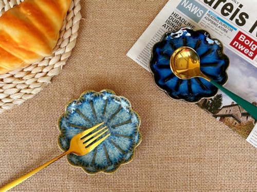 Ceramic Spoon Rest for Stove Top, Flower Cute Spoon Rest for Kitchen