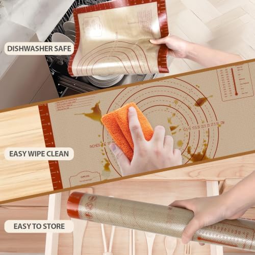 24" x 16" Silicone Baking Mat with Measurement Guides
