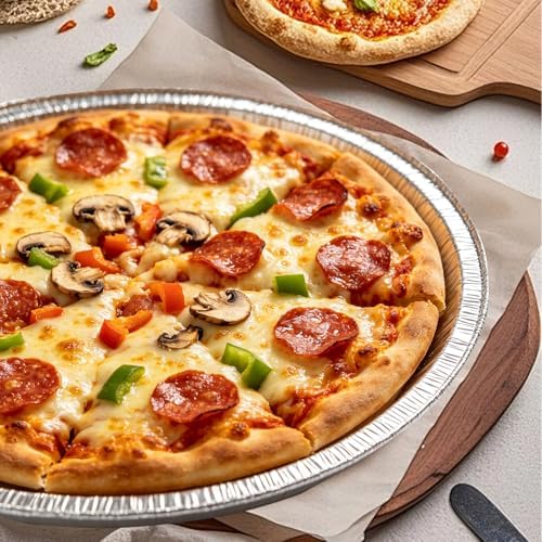 10 Pack Aluminum Disposable Pizza Pans 12Inch Round Foil Pizza Trays
