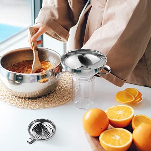 3 Pack Canning Funnel 3-in-1 Stainless Steel Funnel Set Wide Mouth