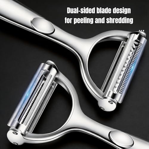 2-in-1 Multifunction Vegetable Peeler Julienne Peeler, Zinc Alloy