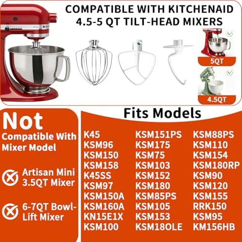 3-Piece Kit Stand Mixer Attachments Set for KitchenAid, Reinforced