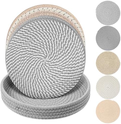 5 Pcs 10 Inch Trivets for Hot Dishes, Extra Large Thick Heat Resistant