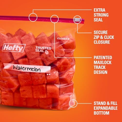 Hefty Slider Storage Bags, Gallon Size, 66ct