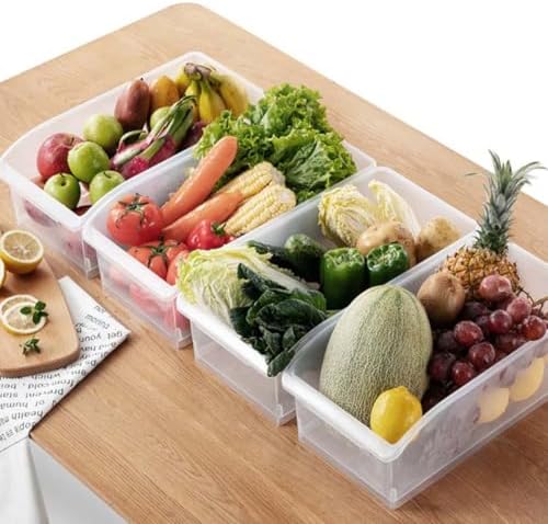 2pcs Plastic Drawer Organizer Tray for Fridge Kitchen Storage