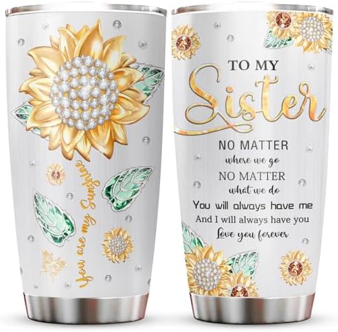 Muilzon Best Big/Little Sister Gifts from Sisters Tumblers 20oz