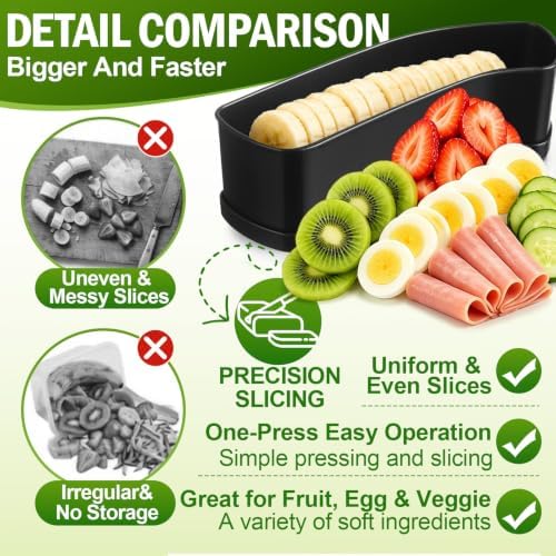 Banana Slicer, Multi Fruit & Egg Slicer, Kitchen Cutter for Boiled