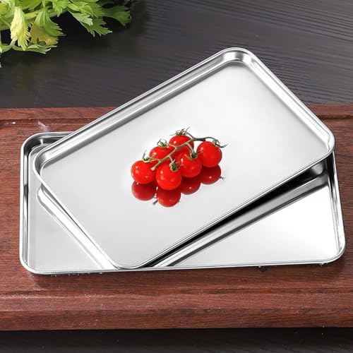 Toaster Oven Pans Set of 6 Baking Sheets Non-Stick Baking Tray