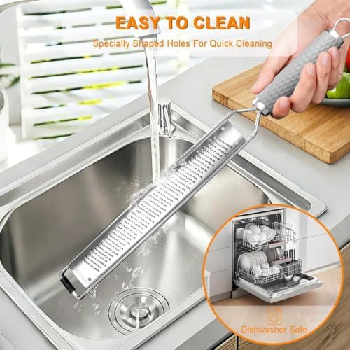 Stainless Steel Lemon Zester, Cheese & Vegetable Zester Grater With