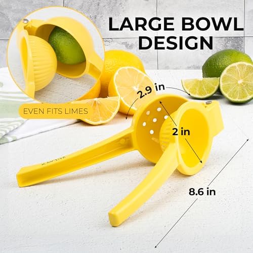 Zulay Kitchen Metal Lemon Squeezer, Manual Citrus Juicer