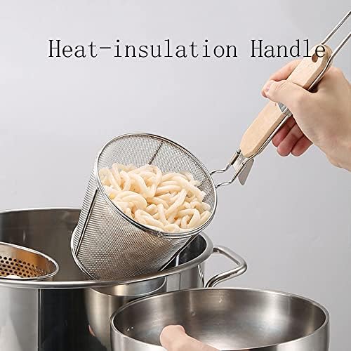 2 Pieces Pasta Strainer Basket Stainless Steel Fine mesh Pasta