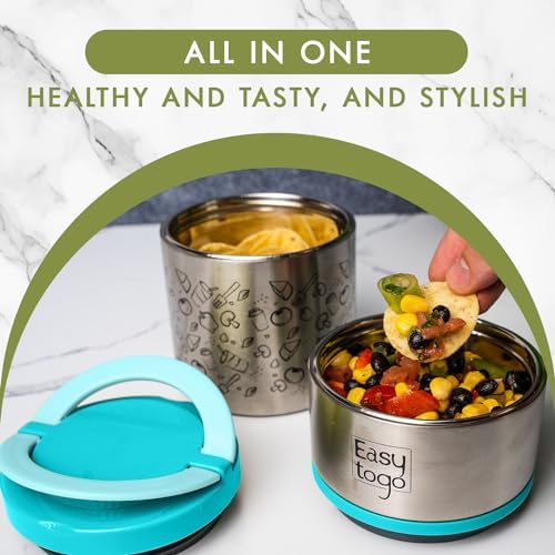 Easy Togo 2-Tier Stainless Steel Lunch Box, 32oz