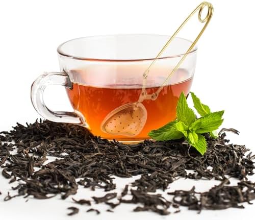 uxcell Heart Snap Tea Ball Infuser with Handle, Loose Tea Steeper